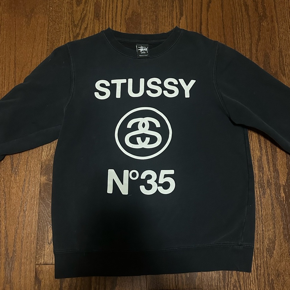 Black Stussy Crewneck Sweatshirt - Picture 2 of 5